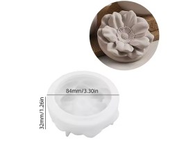 Molde silicona alhajero tapa flor grande